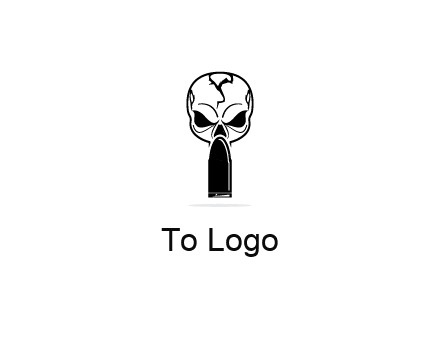 skull with bullet