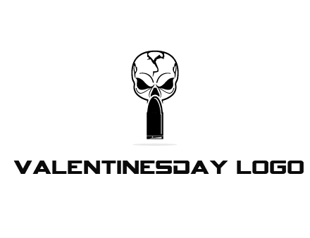 skull with bullet