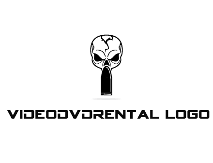 skull with bullet