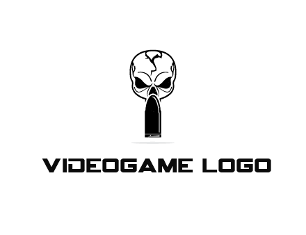 skull with bullet
