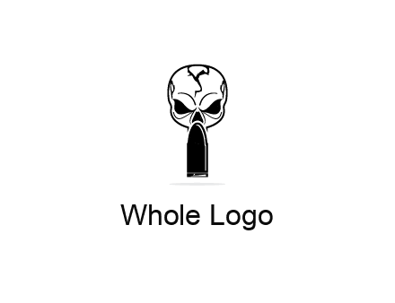 skull with bullet