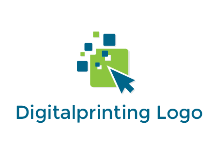 digital pixels and arrow