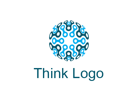 network lines forming circle 