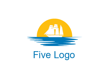 sun behind ship with sea