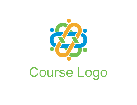 lines with circles intertwining with each other
