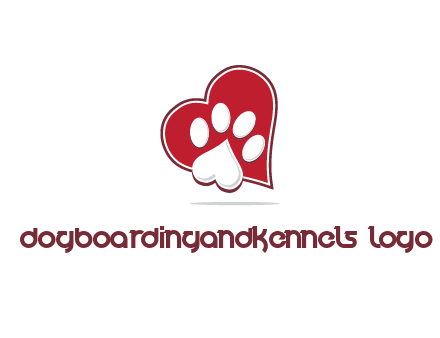 heart shape behind heart shaped paw