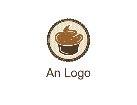 chocolate cupcake in circle