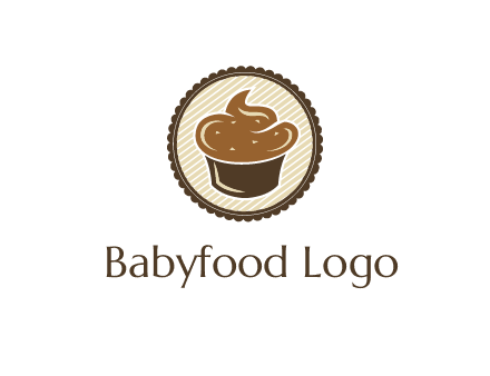 chocolate cupcake in circle