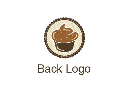 chocolate cupcake in circle
