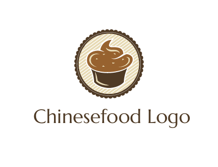 chocolate cupcake in circle