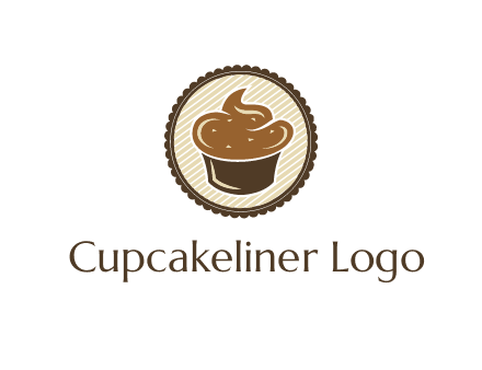 chocolate cupcake in circle