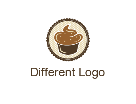 chocolate cupcake in circle