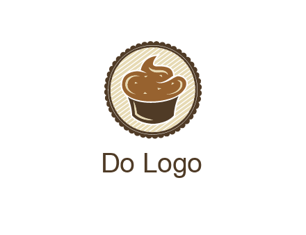 chocolate cupcake in circle