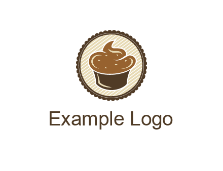 chocolate cupcake in circle