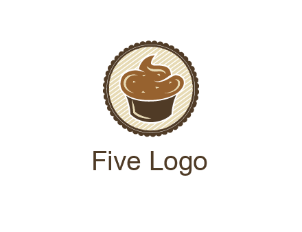 chocolate cupcake in circle