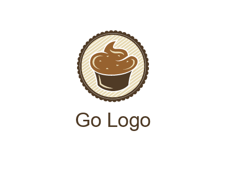 chocolate cupcake in circle
