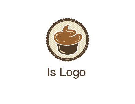 chocolate cupcake in circle