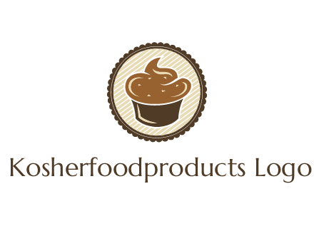 chocolate cupcake in circle