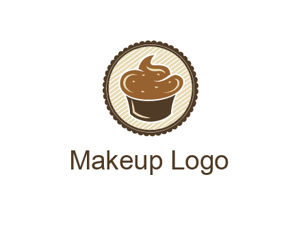 chocolate cupcake in circle