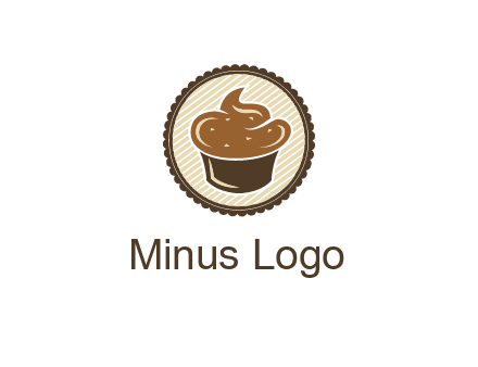 chocolate cupcake in circle