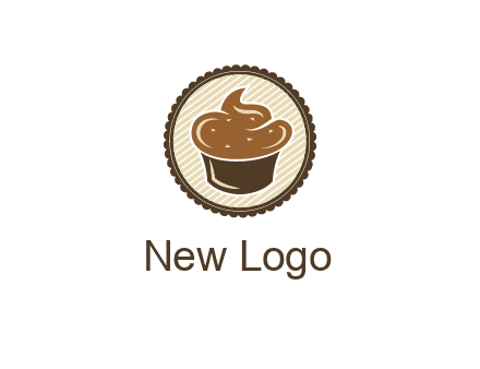 chocolate cupcake in circle