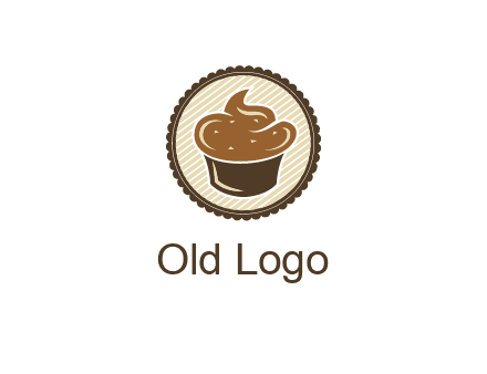 chocolate cupcake in circle