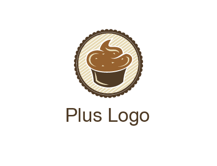 chocolate cupcake in circle
