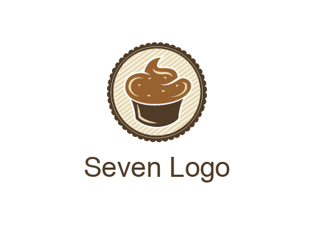 chocolate cupcake in circle