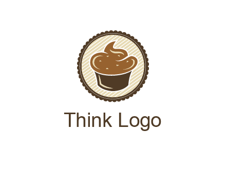 chocolate cupcake in circle