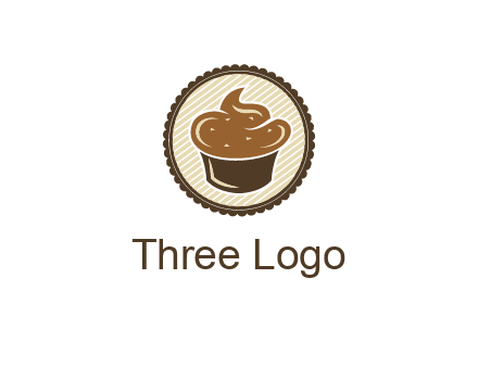 chocolate cupcake in circle