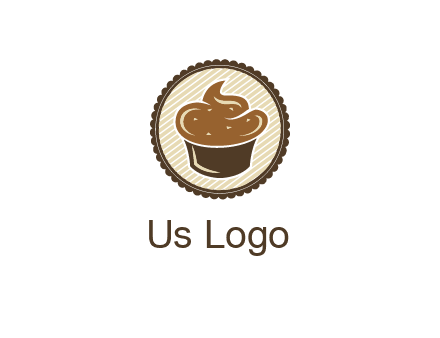 chocolate cupcake in circle