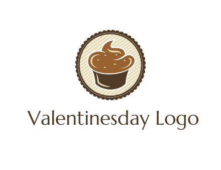 chocolate cupcake in circle