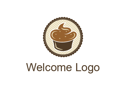 chocolate cupcake in circle