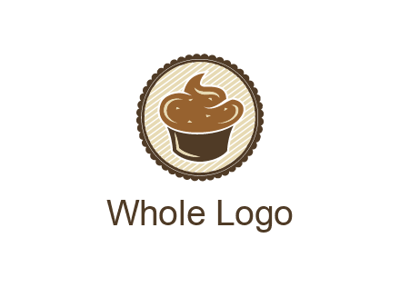 chocolate cupcake in circle