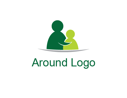 abstract people comforting icon