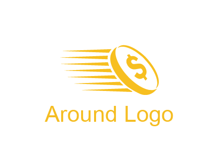 negative spacing coin with dollar sign