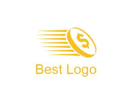 negative spacing coin with dollar sign