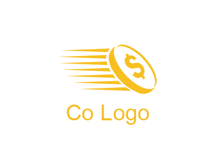 negative spacing coin with dollar sign