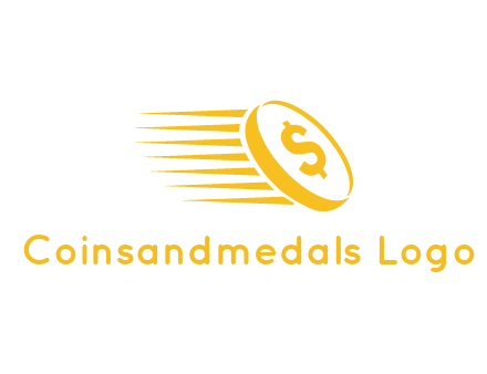 negative spacing coin with dollar sign