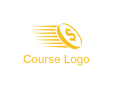 negative spacing coin with dollar sign