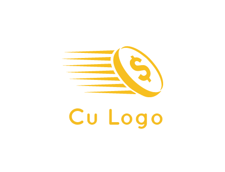 negative spacing coin with dollar sign