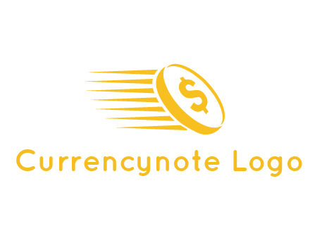 negative spacing coin with dollar sign