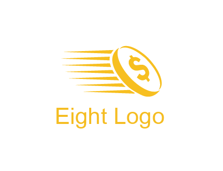 negative spacing coin with dollar sign