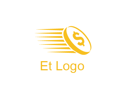 negative spacing coin with dollar sign