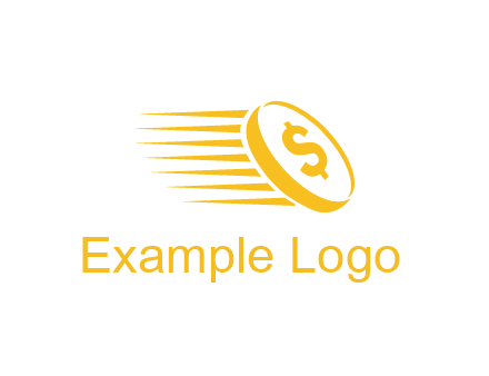 negative spacing coin with dollar sign