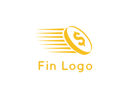negative spacing coin with dollar sign