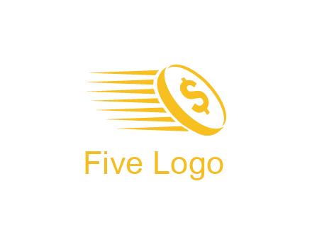 negative spacing coin with dollar sign