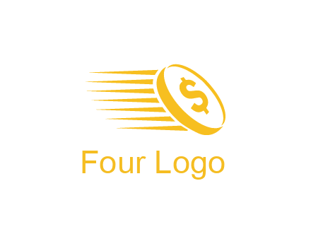 negative spacing coin with dollar sign