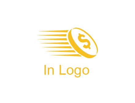 negative spacing coin with dollar sign