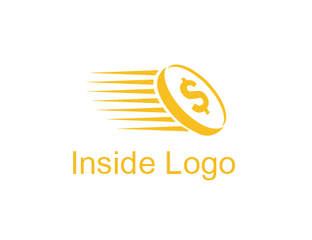 negative spacing coin with dollar sign